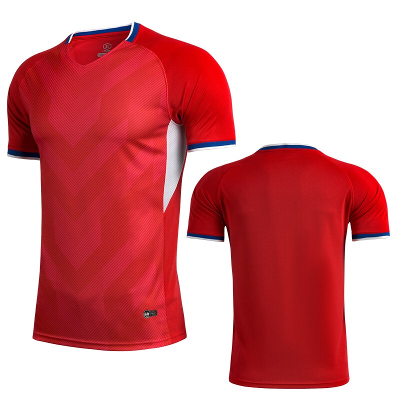 men gold short sleeve sports t-shirt with round collar adult  red  running  shirt kids  sport  jerseys customized name Authentic Shape