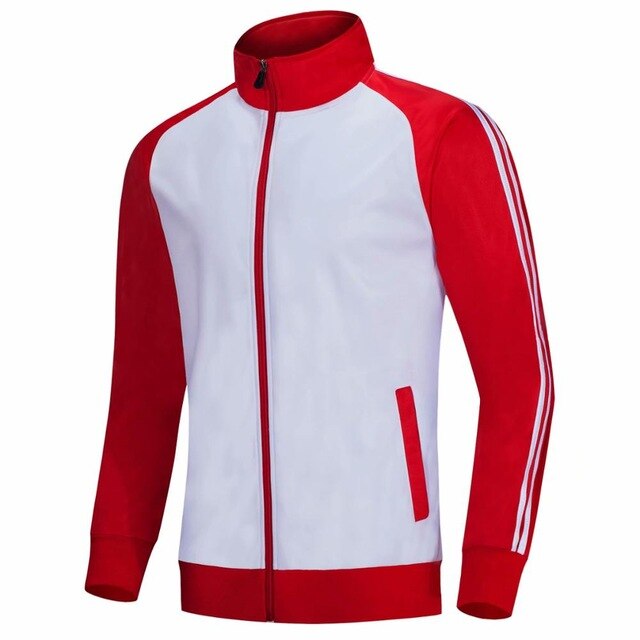 Men&#39;s Kids Soccer Jerseys Sets Survetement Football Running Jackets Fitness Sports Coat Gym Soccer Training Run Jogging Jackets Authentic Shape