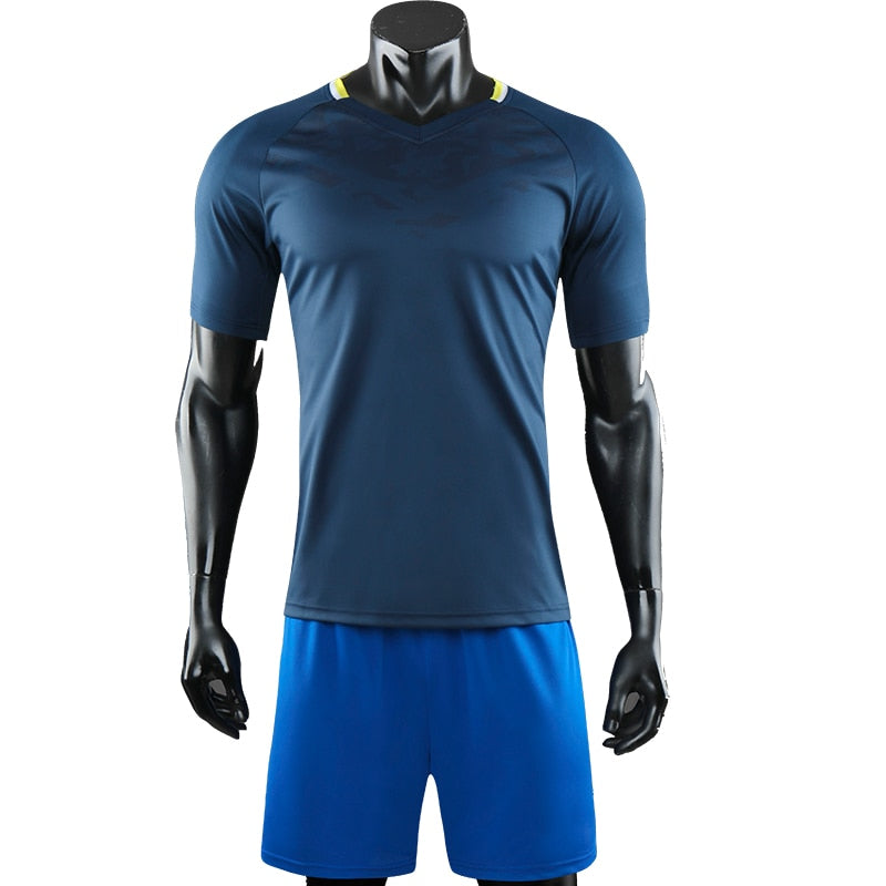 Short sleeve soccer uniform set DIY name and number – Authentic Shape