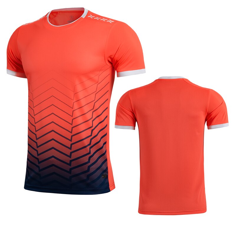 men orange short sleeve sports t-shirt with round collar adult  blue running  shirt kids  sport  jerseys customized name Authentic Shape