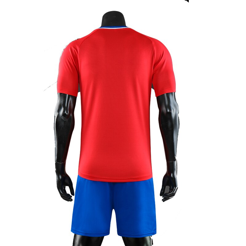 Short sleeve soccer uniform set DIY name and number Authentic Shape