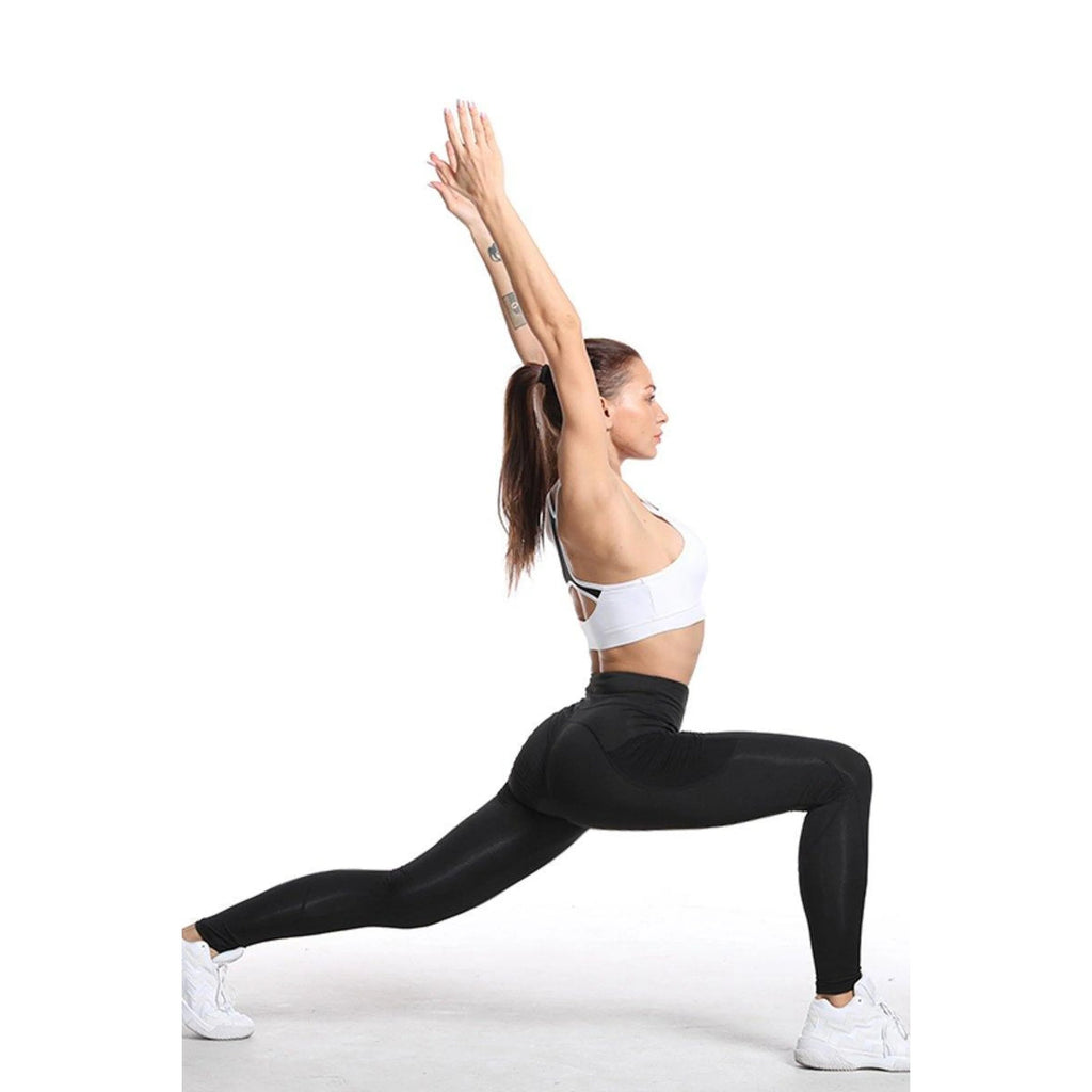 TD La Belle Fantastique High Waist Yoga Pants Flare Leg Sports Leggings Plus Size Breathable Nylon/Spandex Button for Workouts Authentic Shape