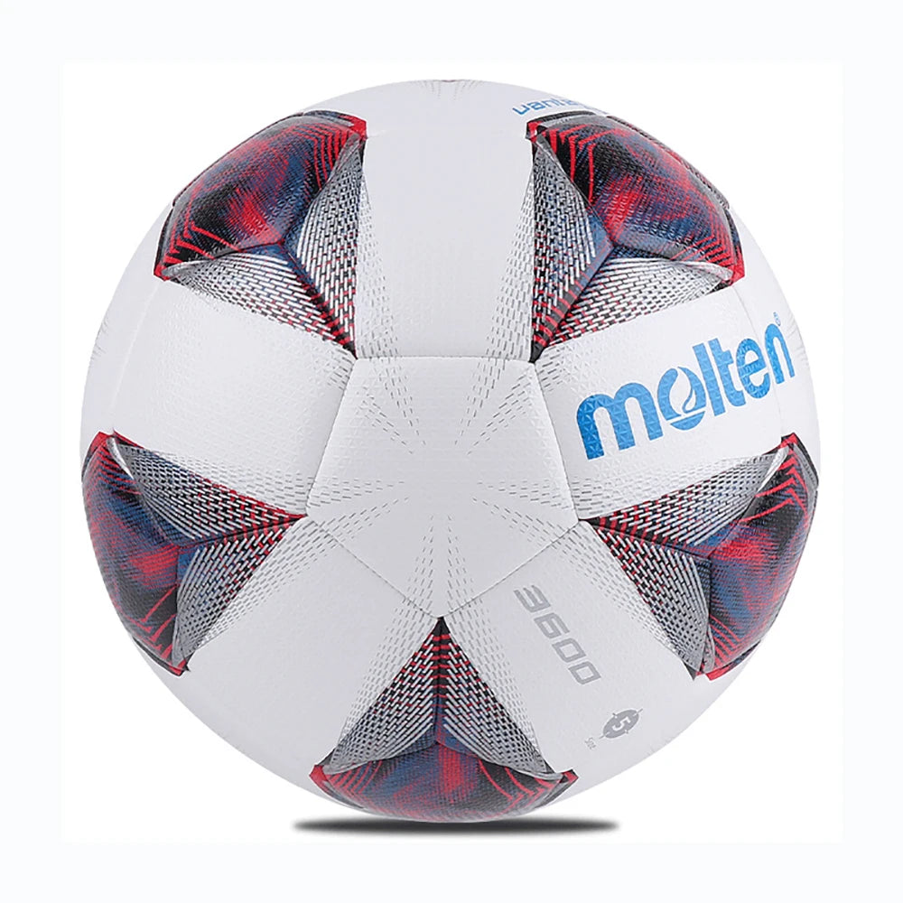 Molten Football Official Size 5 Soft Leather Machine Sewing for Adult Outdoor Game Authentic Shape