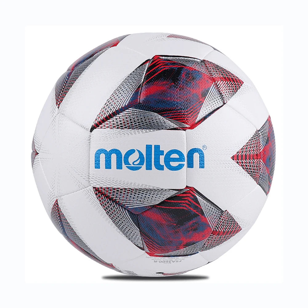 Molten Football Official Size 5 Soft Leather Machine Sewing for Adult Outdoor Game Authentic Shape