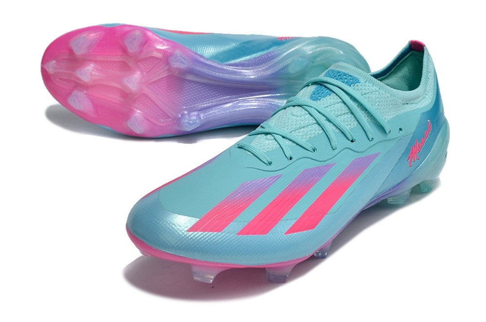 Adidas X Crazyfast.1 Messi FG Bienvenido A Miami - Aqua Blue/Pink/Purle Authentic Shape