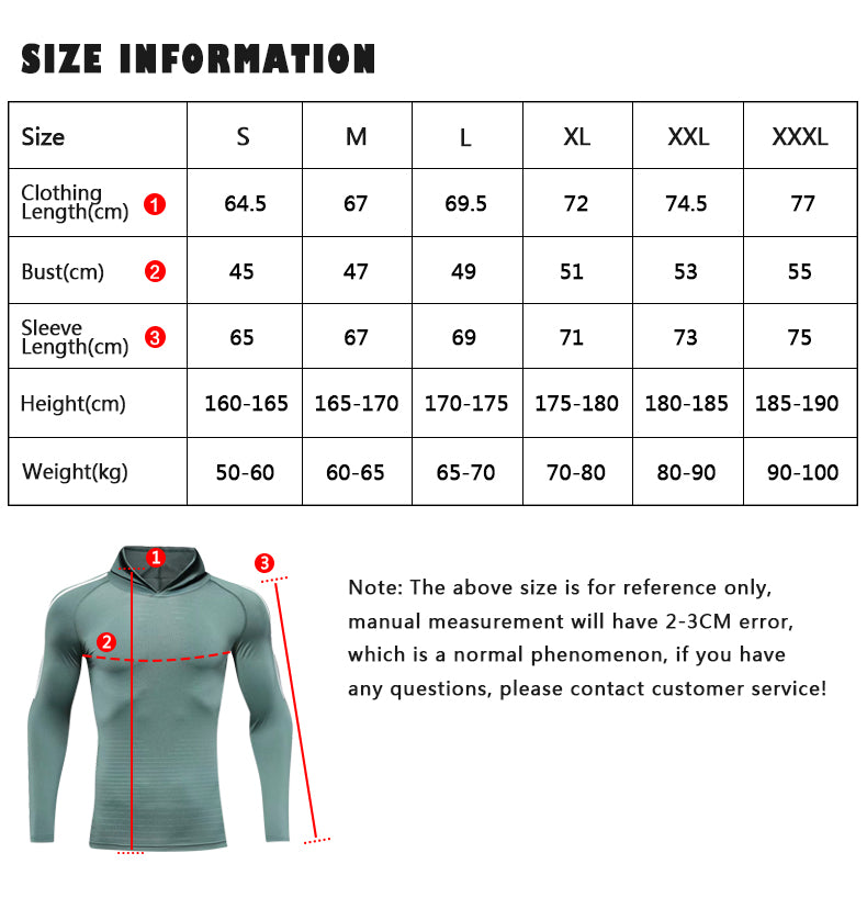 Men Long Sleeve T-Shirt Gym Fitness Compression Sports Authentic Shape