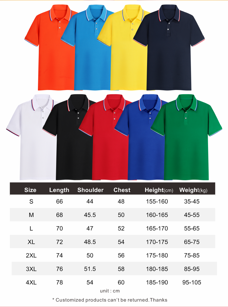 NSLP Men’a business polo shirts with custom printing and embroidery Authentic Shape