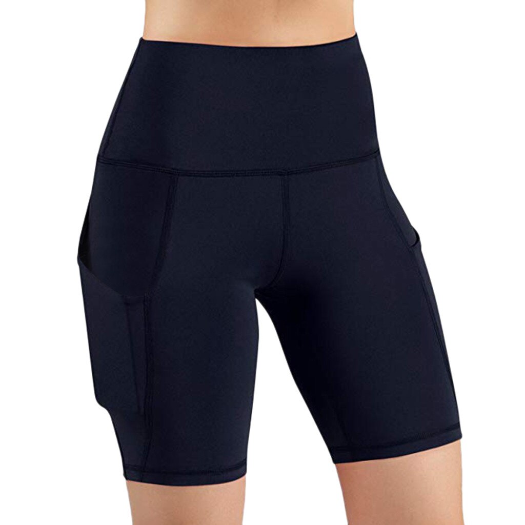 Hight Waist Gym Leggings Women Shorts with Pocket** Authentic Shape