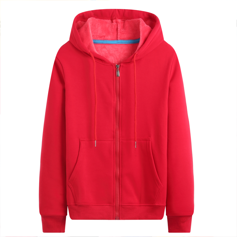 YOTEE Zipper Hoodies Sweatshirts Autumn Winter Casual Warm Sweatshirts Authentic Shape