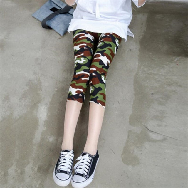 Camouflage Leggings Fitness Women Summer Soft Skin Stripe Authentic Shape