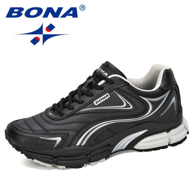 BONA 2020 New Designers Action Leather Sneakers Shoes Men Outdoor Casual Shoes Man Trendy Leisure Footwear Male Walking Shoes Authentic Shape