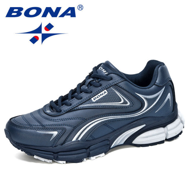 BONA 2020 New Designers Action Leather Sneakers Shoes Men Outdoor Casual Shoes Man Trendy Leisure Footwear Male Walking Shoes Authentic Shape