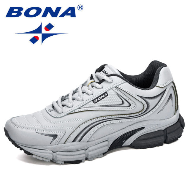 BONA 2020 New Designers Action Leather Sneakers Shoes Men Outdoor Casual Shoes Man Trendy Leisure Footwear Male Walking Shoes Authentic Shape