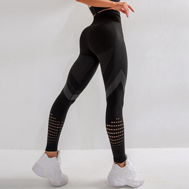 Fitness Leggings Women Printed Slim Elasticity Authentic Shape