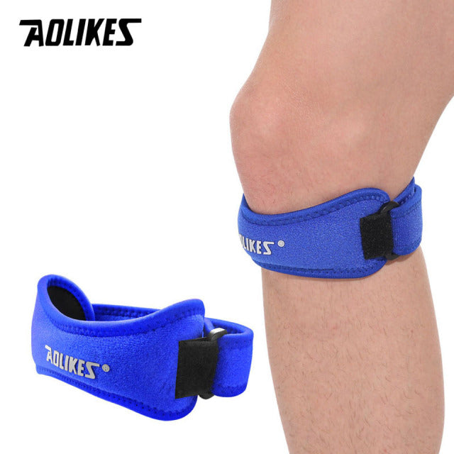 AOLIKES 1PCS Adjustable Knee Pad Knee Pain Relief Patella Stabilizer Brace Support for Hiking Soccer Basketball Running  Sport Authentic Shape