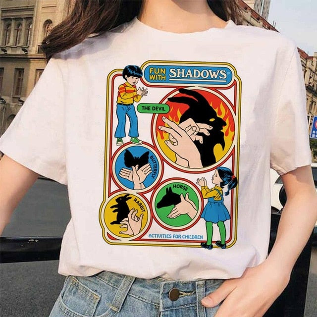 Summer Women's T Shirt Tee Tops Streetwear Authentic Shape