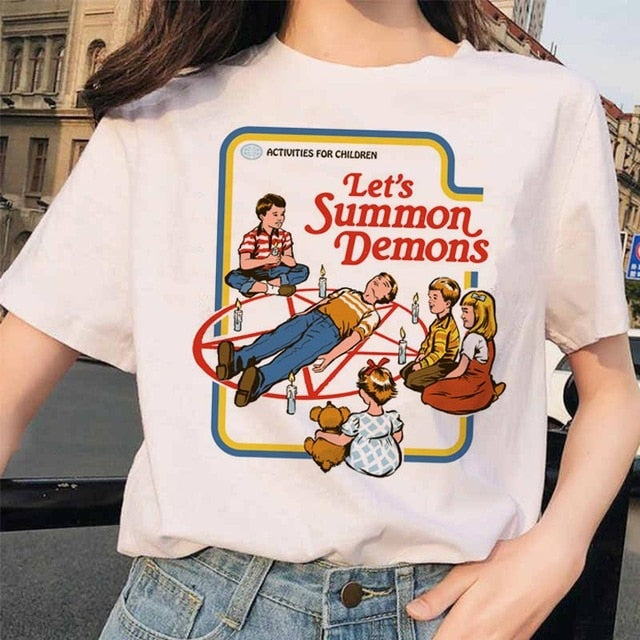 Summer Women's T Shirt Tee Tops Streetwear Authentic Shape