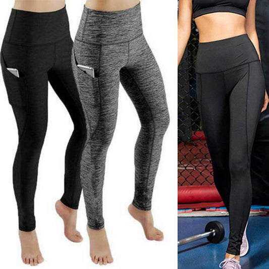 High Waist Legging Pockets Fitness yoga Running Sweat pants Authentic Shape