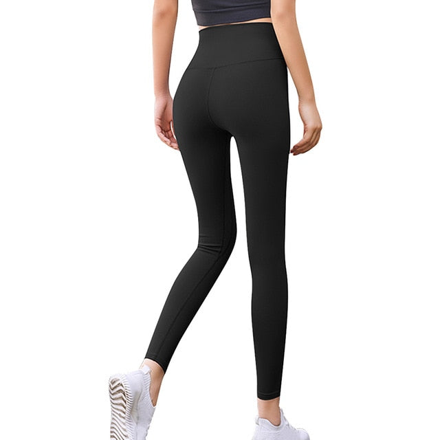 High Waist Legging Pockets Fitness yoga Running Sweat pants Authentic Shape