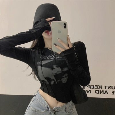 Casual Slim T-shirt For Women O Neck Crop Top Fashion Authentic Shape