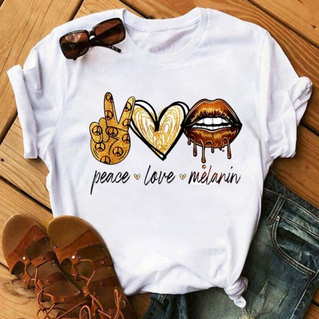 Lips Watercolor Graphic T Shirt Lip Women O-neck summer Authentic Shape