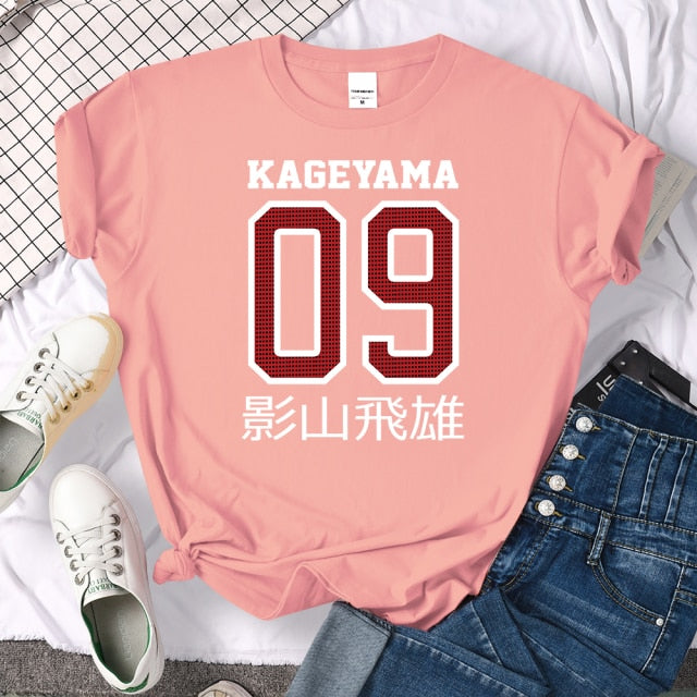 Street Fashion Print T-Shirts Women Loose Cartoons Sweat Clothing Crewneck Tops Authentic Shape