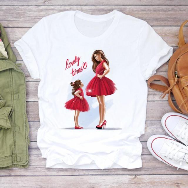 Super Mom Life Summer Print Lady T-shirts Authentic Shape