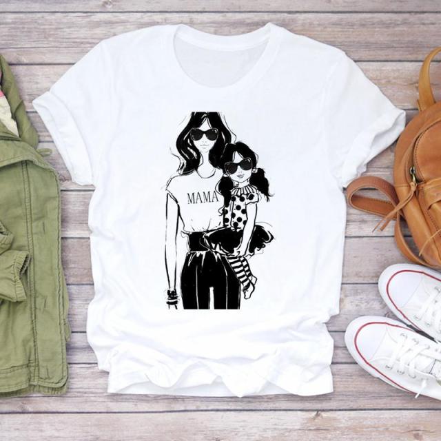 Super Mom Life Summer Print Lady T-shirts Authentic Shape