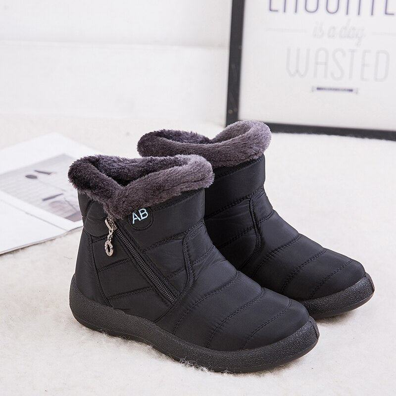 Women Boots Waterproof Snow Winter Boots Warm Ankle Authentic Shape