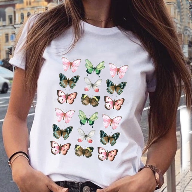 Women Graphic Star Printed Cute summer Fashion Top Authentic Shape