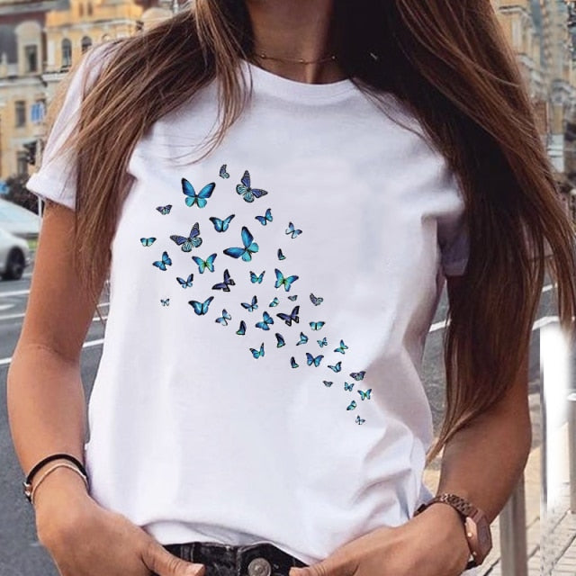 Women Graphic Star Printed Cute summer Fashion Top Authentic Shape