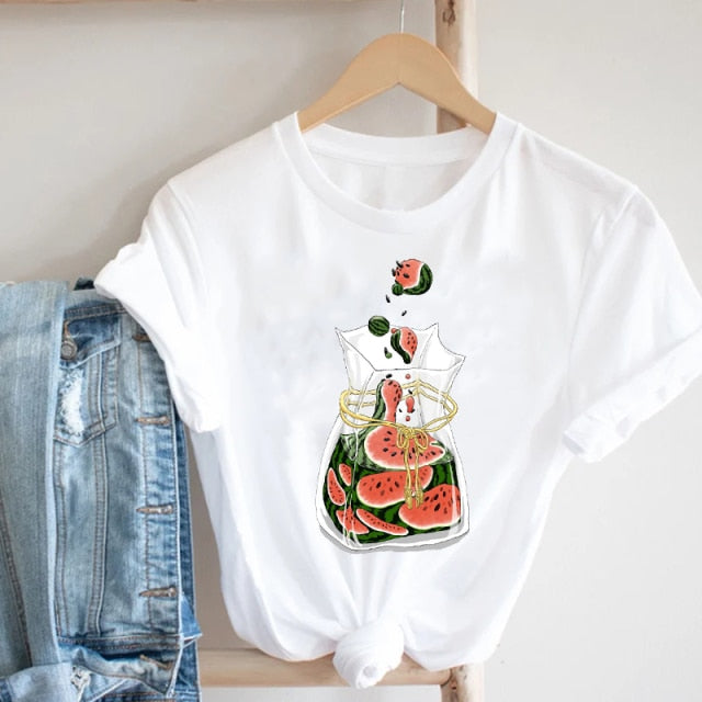 Women Streetwear Style Fashion Clothes Print Tee Top Authentic Shape