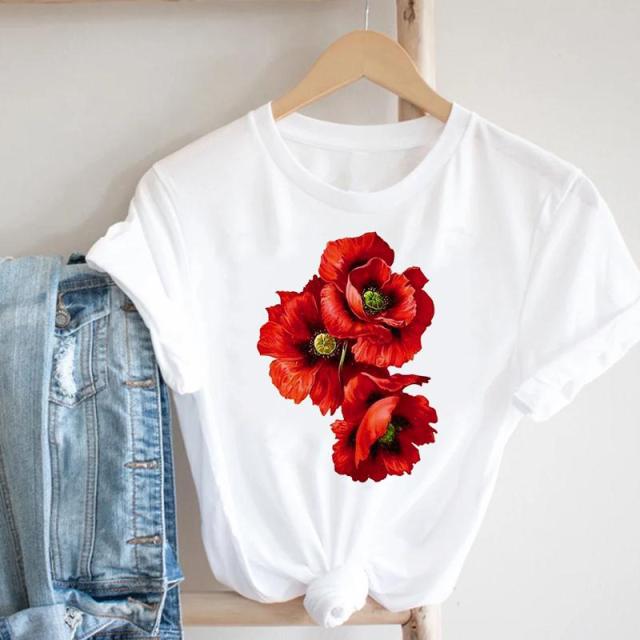 Women Streetwear Style Fashion Clothes Print Tee Top Authentic Shape