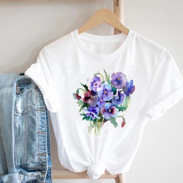 Women Streetwear Style Fashion Clothes Print Tee Top Authentic Shape