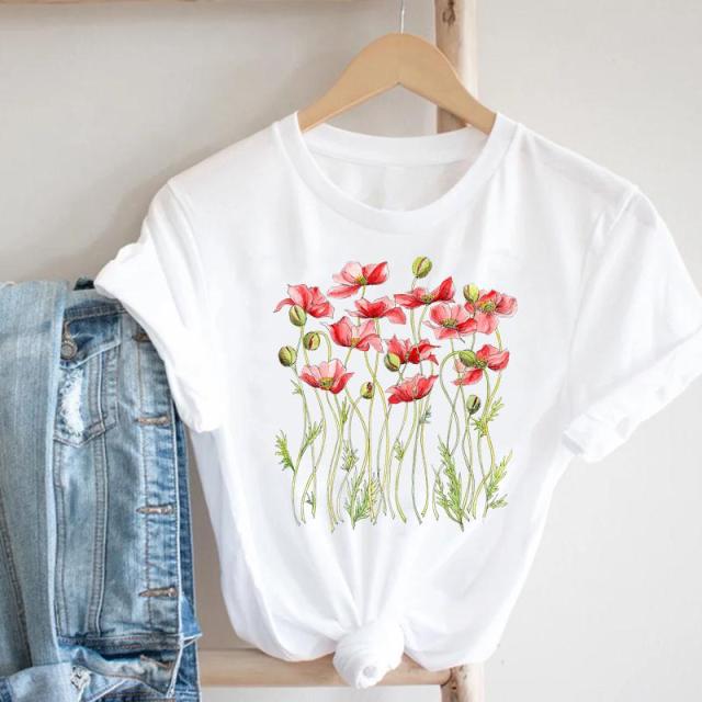 Women Streetwear Style Fashion Clothes Print Tee Top Authentic Shape