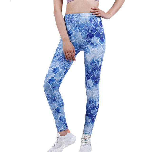 Women High Waist Summer Workout Leggings Elastic Authentic Shape