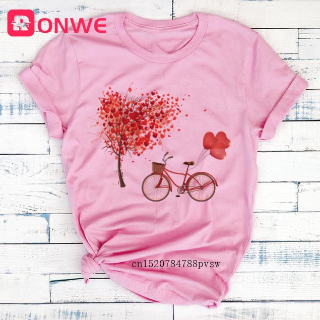 Women Bicycle T Shirt Korean style Authentic Shape