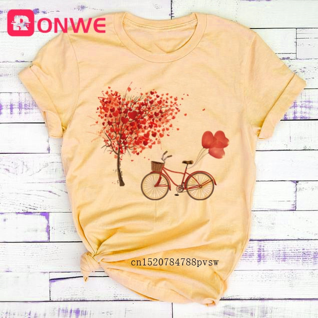 Women Bicycle T Shirt Korean style Authentic Shape