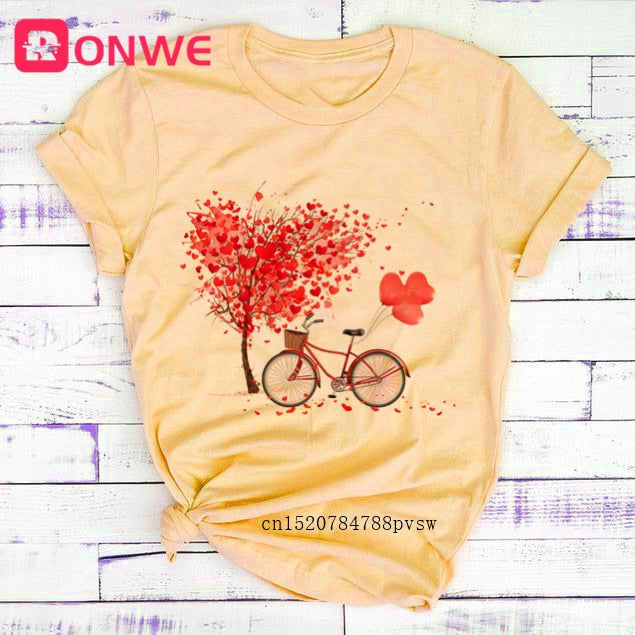 Women Bicycle T Shirt Korean style Authentic Shape