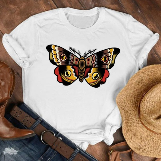 Women Butterfly Floral Elegant Autumn Shirt top Authentic Shape