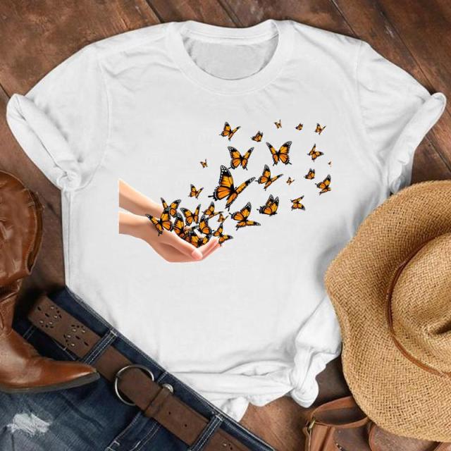 Women Butterfly Floral Elegant Autumn Shirt top Authentic Shape