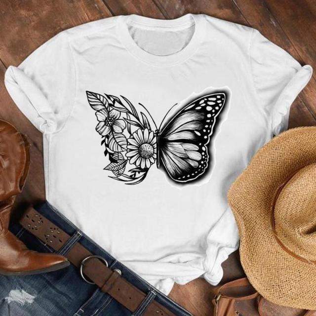 Women Butterfly Floral Elegant Autumn Shirt top Authentic Shape