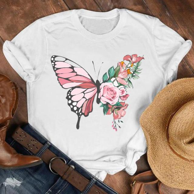 Women Butterfly Floral Elegant Autumn Shirt top Authentic Shape