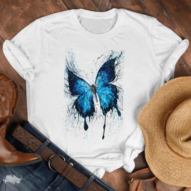 Women Butterfly Floral Elegant Autumn Shirt top Authentic Shape