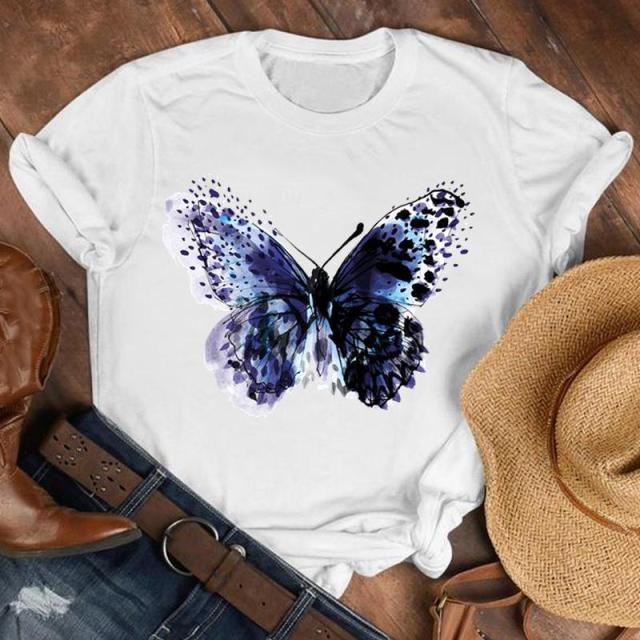 Women Butterfly Floral Elegant Autumn Shirt top Authentic Shape