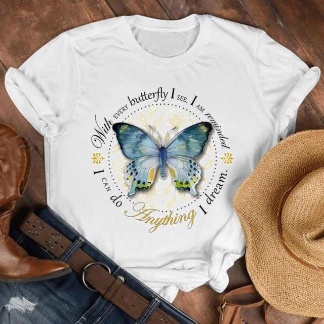 Women Butterfly Floral Elegant Autumn Shirt top Authentic Shape