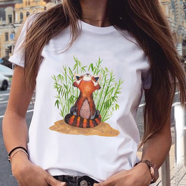 Women Graphic Fashion Short Sleeve Spring Summer Tops Authentic Shape