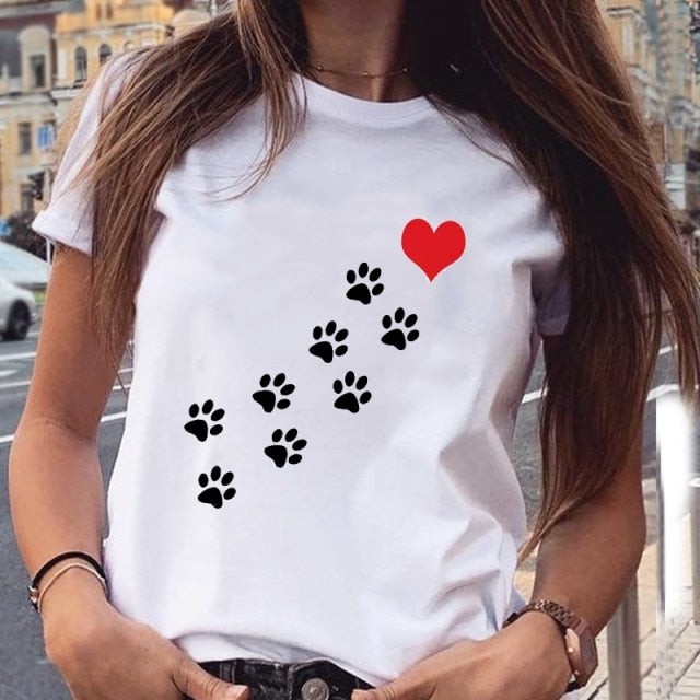 Women Graphic Fashion Short Sleeve Spring Summer Tops Authentic Shape