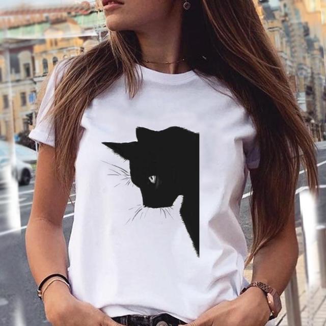 Women Graphic Fashion Short Sleeve Spring Summer Tops Authentic Shape