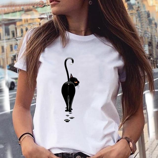 Women Graphic Fashion Short Sleeve Spring Summer Tops Authentic Shape